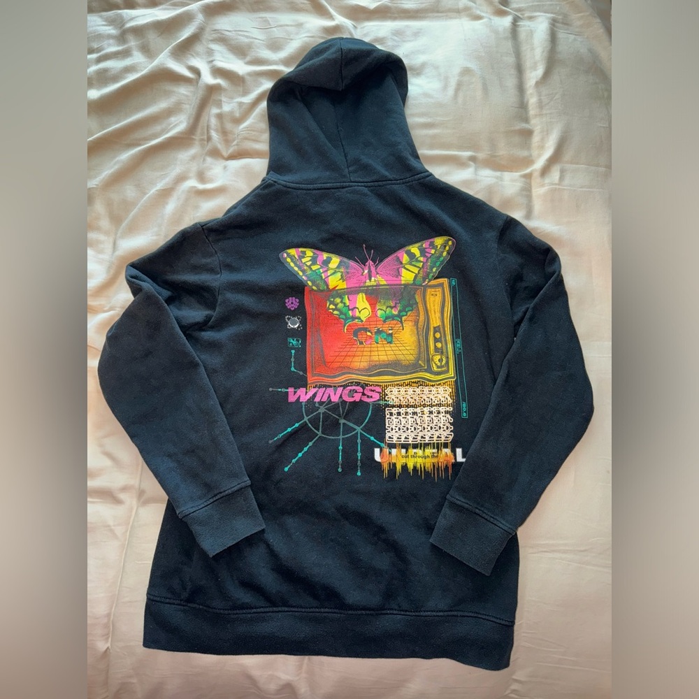 Vitriol Black Butterfly Zip Up Hoodie